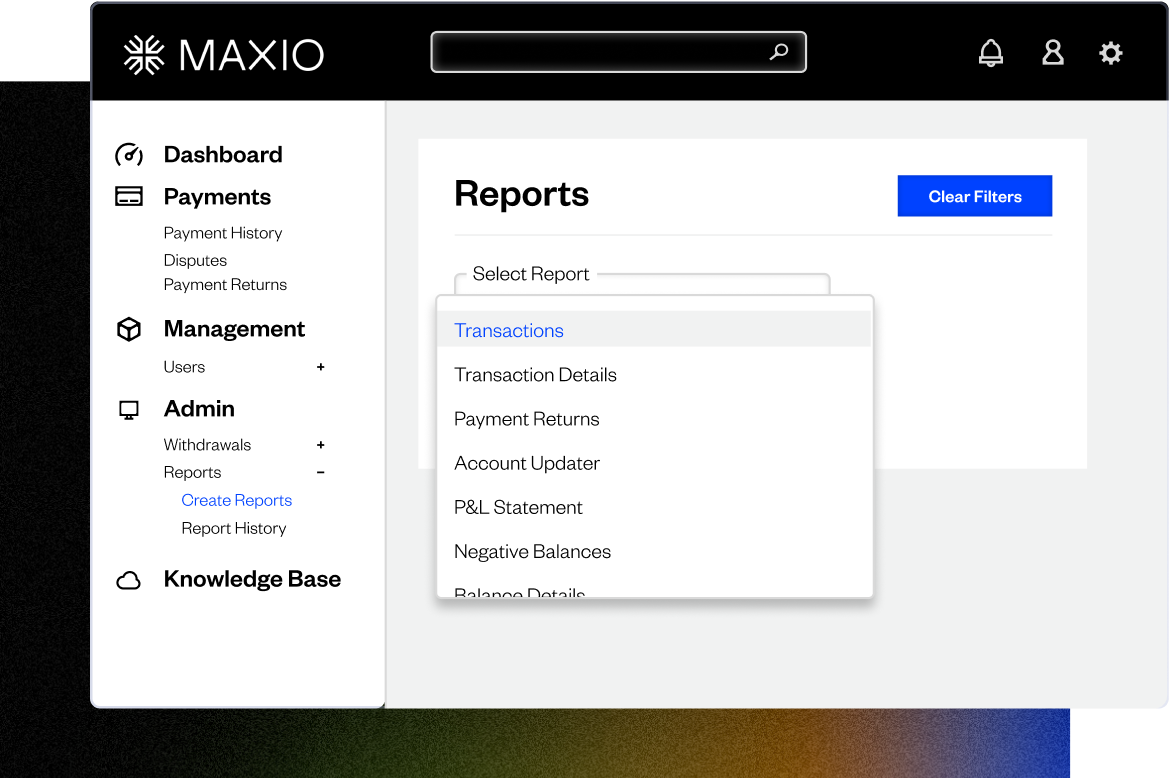 Maxio Payments with background