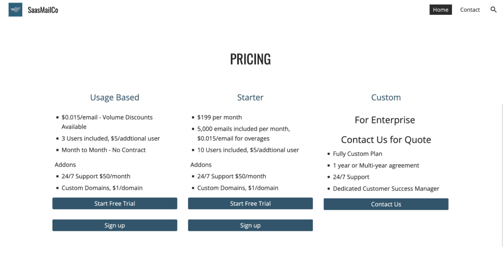 Blog_SaaS Mail Co pricing